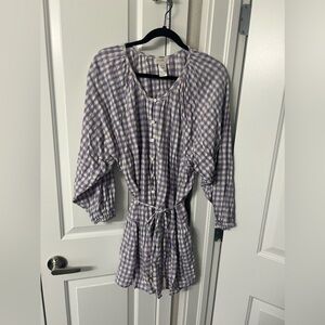 L Space checkered cover up. Size XL